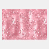 Feuille De Papier Cadeau Arbres chics de Noël rose Fille (Devant 3)