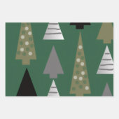 Feuille De Papier Cadeau Arbres de Noël (Devant 3)