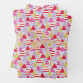 Feuille De Papier Cadeau Arbres de Noël (En situation)