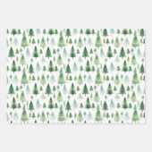 Feuille De Papier Cadeau Arbres de Noël (Devant 3)