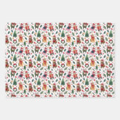 Feuille De Papier Cadeau Arbres de Noël et souris (Devant 3)