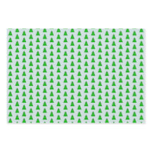 Arbres de Noël géométriques modernes sur fond vert