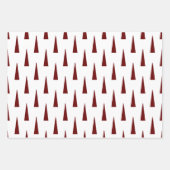 Feuille De Papier Cadeau Arbres de Noël modernes Simples flocons rouges (Devant 3)