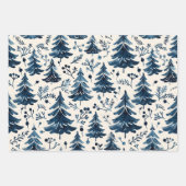 Feuille De Papier Cadeau Arbres de Noël motif (Devant)