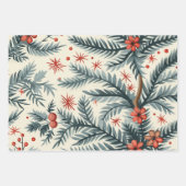 Feuille De Papier Cadeau Arbres de Noël motif (Devant 3)