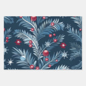 Feuille De Papier Cadeau Arbres de Noël motif (Devant)