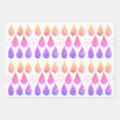 Feuille De Papier Cadeau Arbres de Noël rose pourpre (Devant)