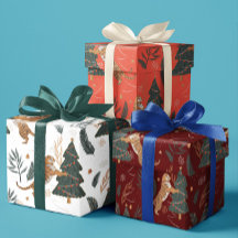 Arbres de Noël & tigres motif personnalisé arrière