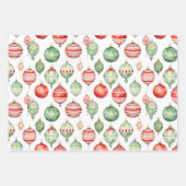 Feuille De Papier Cadeau Arbres de Noël verts (Devant 3)