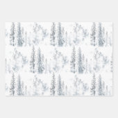 Feuille De Papier Cadeau Arbres d'hiver (Devant)