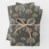 Feuille De Papier Cadeau Arbres en hiver (En situation)