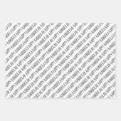 Feuille De Papier Cadeau Arbres Hanoukka modernes Black & Gold heureux (Devant)