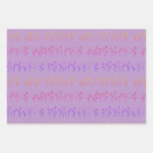 Feuille De Papier Cadeau Arc-en-ciel Dandelion Graine en ligne rayée (Devant 3)