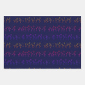 Feuille De Papier Cadeau Arc-en-ciel Dandelion Graine en ligne rayée (Devant)