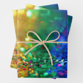 Feuille De Papier Cadeau arc-en-ciel parties scintillant (En situation)