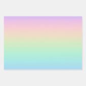 Feuille De Papier Cadeau Arc-en-ciel pastel (Devant 3)