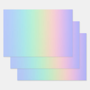 Feuille De Papier Cadeau Arc-en-ciel pastel