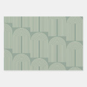 Feuille De Papier Cadeau Arche contemporaine Art en Sage Green (Devant 2)