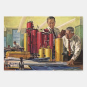 Feuille De Papier Cadeau Architectes travaillant dans un bureau, entreprise (Devant)