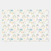 Feuille De Papier Cadeau arcs-en-ciel nouveau baby shower pour bébé (Devant)