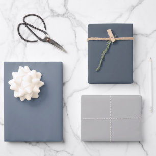 Feuille De Papier Cadeau Ardoise Plane Marengo Gris Moyen Teintes 3 Tons