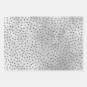 Feuille De Papier Cadeau Argent Glam Leopard Snowflake Rainbows (Devant 3)