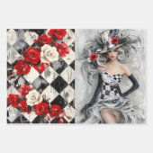 Feuille De Papier Cadeau Arlequin (Devant)