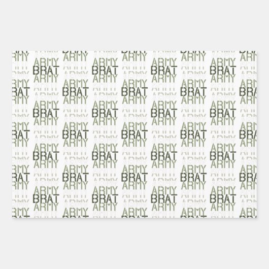 Feuille De Papier Cadeau Army Brat (Devant)