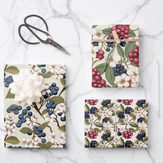 Feuille De Papier Cadeau Aronia (Recto)