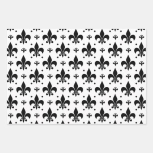 Feuille De Papier Cadeau Arrière - plan blanc Fleur-de-lis Motif design