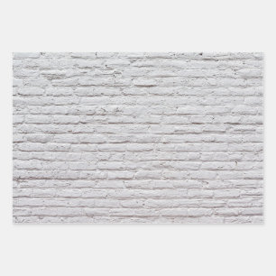 Feuille De Papier Cadeau Arrière - plan de mur de briques blanches