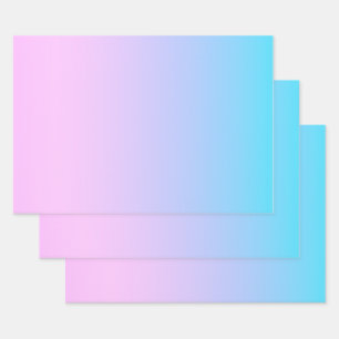 Feuille De Papier Cadeau Arrière - plan dégradé bleu et rose