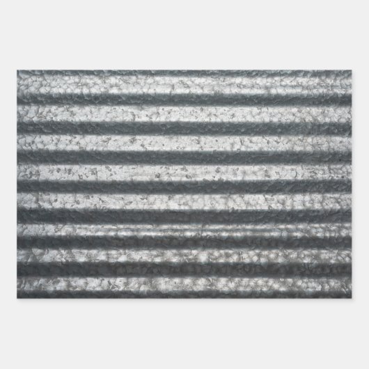 Feuille De Papier Cadeau Arrière - plan en métal ondulé (Devant)