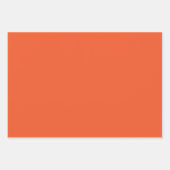 Feuille De Papier Cadeau Arrière-plan uni minimaliste orange vif (Devant)