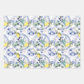 Feuille De Papier Cadeau Arrondi, orné, tuile espagnole, méditerranéenne, c (Devant 3)