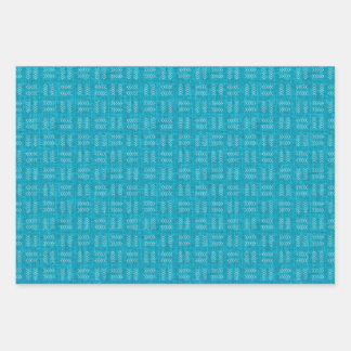 Feuille De Papier Cadeau Arrows on Aqua Blue Linen
