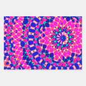 Feuille De Papier Cadeau Art Abstrait de Neon Vaporwave (Devant 3)