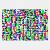 Feuille De Papier Cadeau Art Abstrait de Neon Vaporwave (Devant 2)