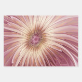 Feuille De Papier Cadeau Art Abstrait Fractal Fleur & Tons de Bourgogne (Devant 2)