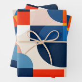 Feuille De Papier Cadeau Art Abstrait géométrique du milieu du siècle scand (En situation)