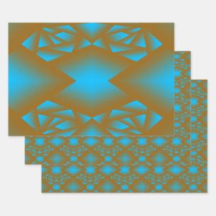 Feuille De Papier Cadeau Art Abstrait Géométrique Terre Et Ciel Ombre