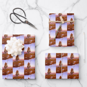 Feuille De Papier Cadeau Art autochtone cri Charles M Russell