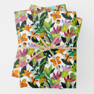 Feuille De Papier Cadeau Art botanique inspiré de la nature du papillon mon