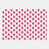 Feuille De Papier Cadeau Art de l'aquarelle des framboises (Devant 2)