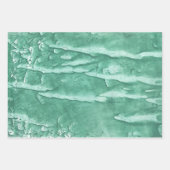 Feuille De Papier Cadeau Art de l'aquarelle verte (Devant 3)