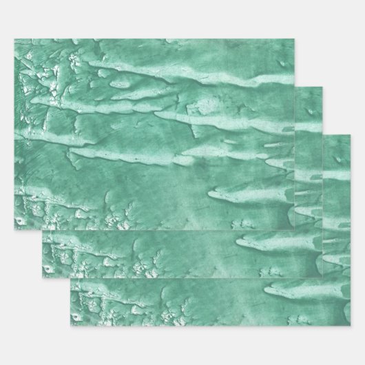 Feuille De Papier Cadeau Art de l'aquarelle verte (Lot)