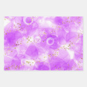 Feuille De Papier Cadeau Art de l'encre d'alcool rose (Devant 3)