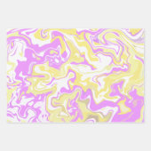 Feuille De Papier Cadeau Art de tourbillon abstrait avec des couleurs paste (Devant 3)