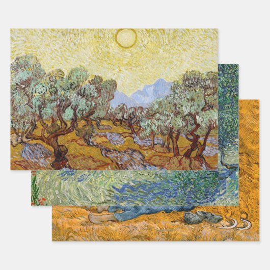 Feuille De Papier Cadeau Art de Vincent Van Gogh, Découpage (Lot)