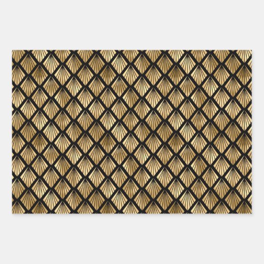 Feuille De Papier Cadeau Art déco (Devant)